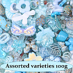 100G 10 Styles Transparent & Opaque Acrylic Beads, Mixed Shapes, Mixed Color, 4~51x6~51x2.2~27.5mm, Hole: 0.5~5.5mm, 10g/style(TACR-YW0003-03)