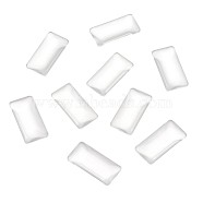 Transparent Rectangle Glass Cabochons, Clear, 38x19x6.5mm(GGLA-KS0001-02)