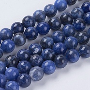 Natural Sodalite Beads Strands, Round, 8mm, Hole: 1mm, about 48pcs/strand, 15.75 inch(X-G-G448-8mm-25)