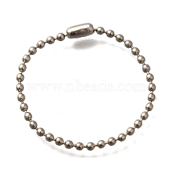 Brass Ball Chain Bracelets for Women Men, Rack Plating, Cadmium Free & Lead Free, Long-Lasting Plated, Platinum, 77x1.5mm(BJEW-M059-01P)