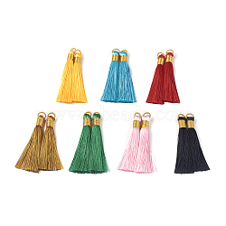 Polyester Tassel Big Pendant Decorations, Mixed Color, 83mm, Hole: 8x6.5mm(FIND-L005-M)