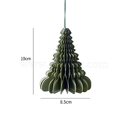 Christmas Paper Honeycomb Ball Pendant Decorations, for Christmas Tree Hanging Ornaments, Christmas Tree, 100x85mm(PW-WGCD71A-19)