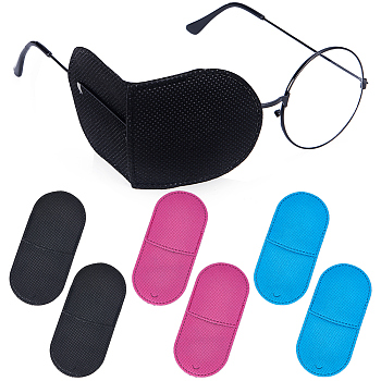18Pcs 3 Colors Glasses Eye Patch, Reusable Lazy Eye Patch for Amblyopia Strabismus, Mixed Color, 120x56x1.5mm, 6pcs/color