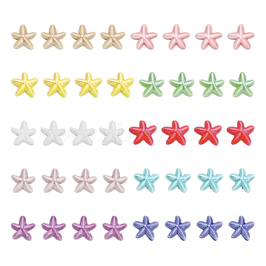 Mixed Color Starfish Porcelain Beads