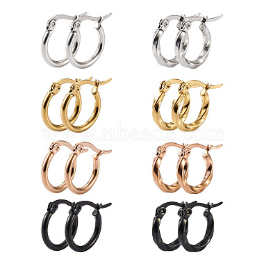 Titanium Steel Hoop Earrings(STAS-TA0001-23A)-2