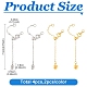 4Pcs 2 Colors Brass End Chains(FIND-YW0010-34)-2