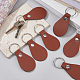 16Pcs Teardrop PU Leather Keychains(KEYC-DC0001-47B)-5