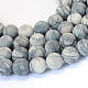 Frosted Natural Black Silk Stone/Netstone Round Bead Strands(X-G-E334-8mm-25)-1