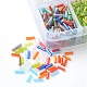 96G 8 Colors Transparent Colours Rainbow Glass Bugle Beads(SEED-YW0002-34)-2