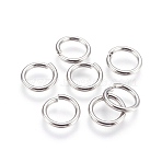 Tarnish Resistant 304 Stainless Steel Saw Cut Open Jump Rings, Stainless Steel Color, 11.5x1.6mm, Inner Diameter: 8mm(X-STAS-P212-25P-10)