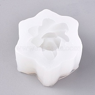 Silicone Molds, Resin Casting Molds, For UV Resin, Epoxy Resin Jewelry Making, Flower, White, 56x56x38mm, Inner Diameter: 43x43mm(DIY-WH0157-66A)