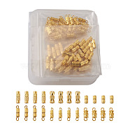 PandaHall Jewelry Brass Screw Clasps, Golden, 120sets/box(KK-PJ0001-03G)