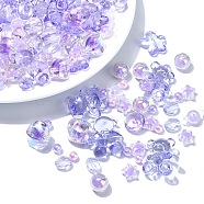 120Pcs 12 Styles Mixed Styles Acrylic Beads, Mixed Shapes, Lilac, 6~26.5x6~24.5x5.5~15mm, Hole: 1.2~3mm, 10pcs/style(MACR-YW0003-05G)