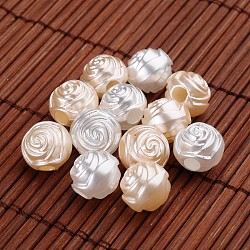 Acrylic Imitation Pearl Beads, Flower, Mixed Color, 12x10.5mm, Hole: 3.5mm, about 840pcs/500g(OACR-O002-2143)