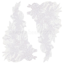 Cotton Ornament Accessories, Flower, White, 420x210x1mm(DIY-WH0308-278A)