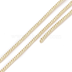 Cotton Cord, Braided Rope, with Paper Reel, for Wall Hanging, Crafts, Gift Wrapping, Pale Goldenrod, 1.2mm, about 27.34 Yards(25m)/Roll(OCOR-E027-01B-21)