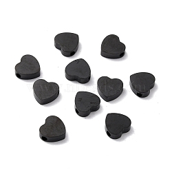 Ion Plating(IP) 304 Stainless Steel Beads, Heart, Gunmetal, 8.5x9x3mm, Hole: 1.8mm(STAS-F271-19B)