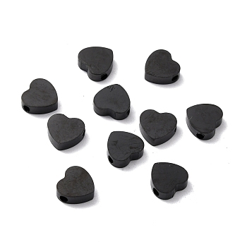 Ion Plating(IP) 304 Stainless Steel Beads, Heart, Gunmetal, 8.5x9x3mm, Hole: 1.8mm