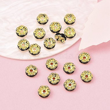 Brass Rhinestone Spacer Beads(RSB030NF-04G)-4