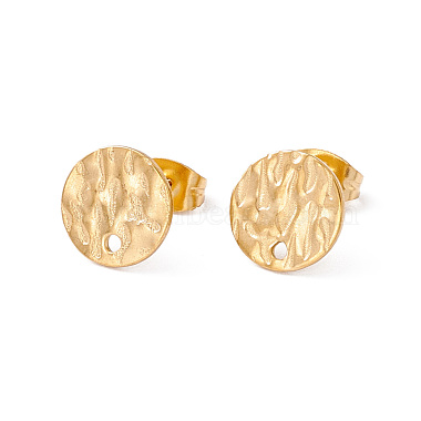 Golden Round 304 Stainless Steel Stud Earring Findings