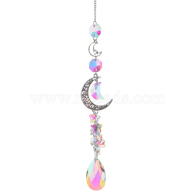 Colorful Moon Glass Suncatchers