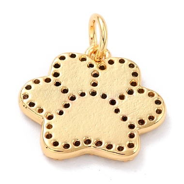 Real 18K Gold Plated Brass Micro Pave Cubic Zirconia Charms(ZIRC-L100-085G-05)-3