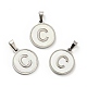 304 Stainless Steel with White Shell Pendants(STAS-G268-01C-P)-1