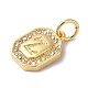 Real 18K Gold Plated Brass Micro Pave Clear Cubic Zirconia Pendants(KK-L216-002G-Z)-2