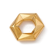 304 Stainless Steel Pendants, Hexagon Charm, Golden, 17.5x20x4.5mm(STAS-E179-11G)
