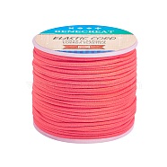 Elastic Cord, Polyester Outside and Latex Core, Orange Red, 2mm, about 54.68 yards(50m)/roll, 1roll/box(EW-BC0002-37)