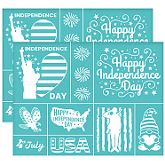 Self-Adhesive Silk Screen Printing Stencil, for Painting on Wood, DIY Decoration T-Shirt Fabric, Turquoise, Independence Day Theme Pattern, 280x220mm(DIY-WH0338-095)
