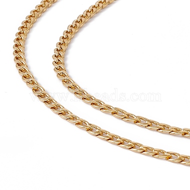201 Surgical Stainless Steel Curb Chain Necklace for Women Men(NJEW-P268-A38-2X5)-2