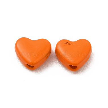 Heart Spray Painted Alloy Beads(FIND-G053-01D)-2