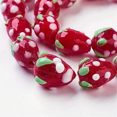 Handmade Lampwork 3D Strawberry Beads(LAMP-R109A-15)-2