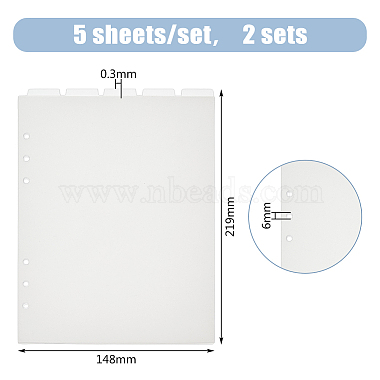 A5 Frosted Plastic Discbound Notebook Index Divider Sheets(KY-WH0046-90A)-2