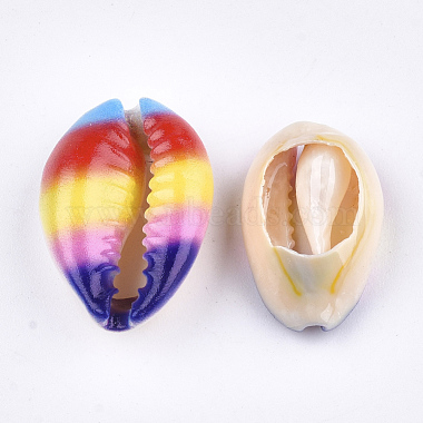 Printed Cowrie Shell Beads(SSHEL-T007-14C)-2
