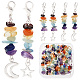 20Pcs 2 Styles Chakra Theme Natural Gemstone Pendant Decorations(HJEW-CN0001-24)-1