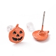 Alloy Pumpkin Stud Earrings with Steel Pin(EJEW-E143-08)-2