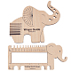 1 Set Elephant Shape  Wooden Knitting Needle Gauge & Yarn Wrap Guide Board(DIY-BC0006-94)-1