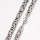 201 Stainless Steel Byzantine Chain Bracelets(X-BJEW-K134-01P-6mm)-2