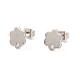 201 Stainless Steel Stud Earring Findings with Hole(EJEW-A071-10A-P)-1