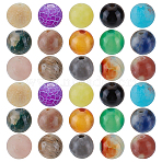 750Pcs 15 Styles Natural Mixed Germstone Beads, Round, Mixed Dyed and Undyed, 6~8mm, Hole: 1mm, 50pcs/style(G-ME0001-03)