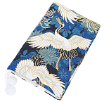 Polyester Japanese Manual Book Covers, Rectangle with Crane Pattern, Royal Blue, 156x114.5x12mm(AJEW-WH20020-086A)