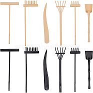 2Sets 2 Colors Plastic Mini Zen Garden Rake, Bending Teeth Rake, DIY Sand Zen Garden Tools, Accessories for Zen Garden, Mixed Color, 131~157x15.5~64x3~17.5mm, 1pc/style, 1set/colors(DIY-NB0006-91)