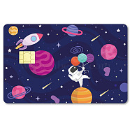Rectangle PVC Plastic Waterproof Card Stickers, Self-adhesion Card Skin for Bank Card Decor, Planet, 186.3x137.3mm(DIY-WH0432-103)