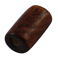 Natural Schima Wood Beads, Tube, Lead Free, Dyed, Coconut Brown, 6x4mm, Hole: 1.5mm, about 20000pcs/1000g(WOOD-S620-9-01-LF)