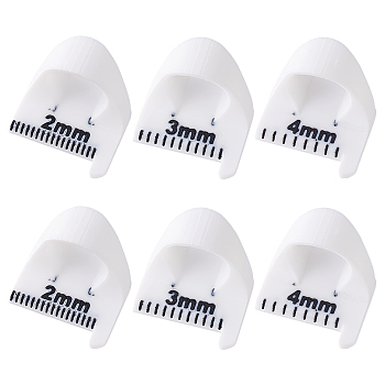 Plastic Patchwork Tools, Rulers for Sewing Tools, White, 40x40x27mm, Hole: 23mm, 3pcs/set