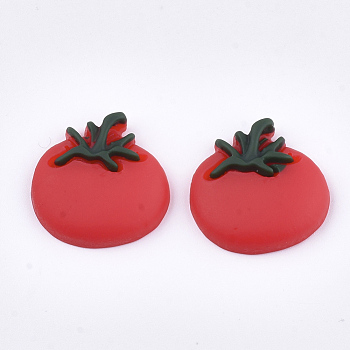 Resin Cabochons, Tomato, Red, 19x20x5mm