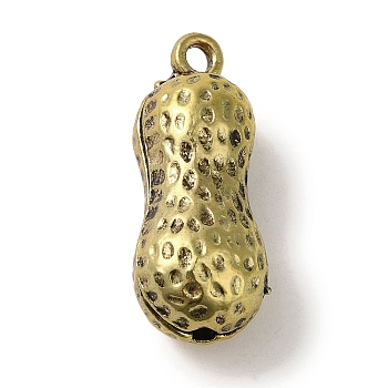 Tibetan Style Alloy Pendants, Cadmium Free & Lead Free, Peanut Charms, Antique Bronze, 30x12.5x11.5mm, Hole: 2.3mm