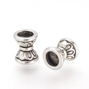Tibetan Style Alloy Beads, Cadmium Free & Nickel Free & Lead Free, Bicone, Antique Silver, 6.5x5.5x5.5mm, Hole: 2mm, about 3220pcs/1000g